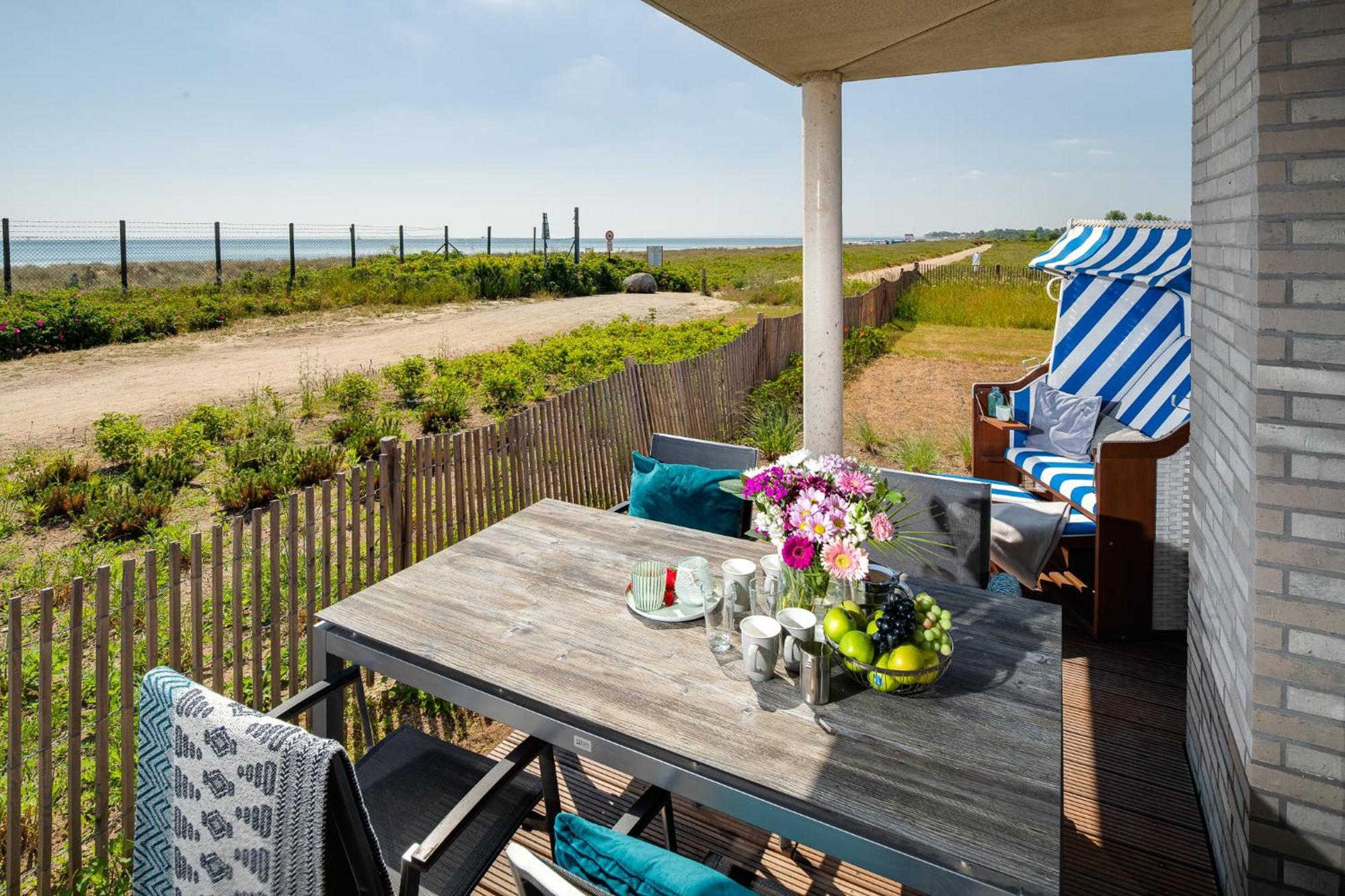 BeachTerraceFour- EG, Meerblick, Terrasse, Kamin, Sauna Olpenitz Exterior foto